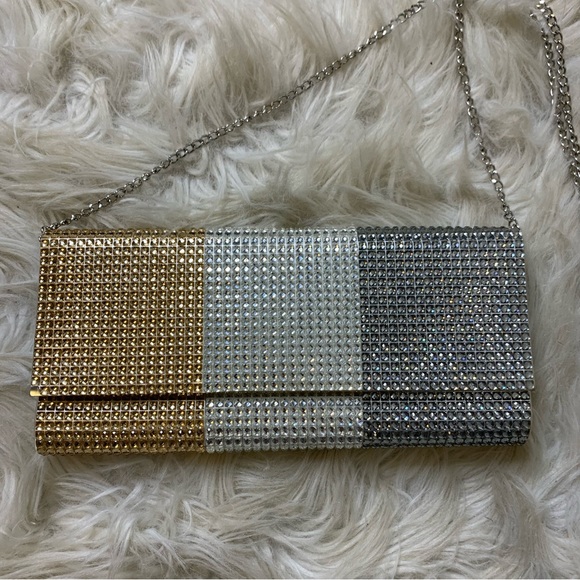 Aldo Rhinestone Glitter Clutch Crossbody - Picture 2 of 8
